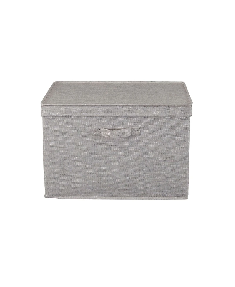 Household Essentials Medium Storage Bin with Lid, Natural
