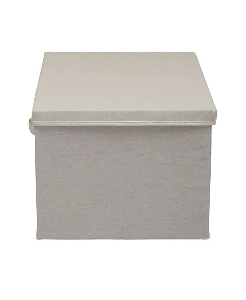 Household Essentials Wide Storage Box With Lid Box, 15"x18.5"x12", Natural