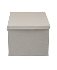 Household Essentials Wide Storage Box With Lid Box, 15"x18.5"x12", Natural
