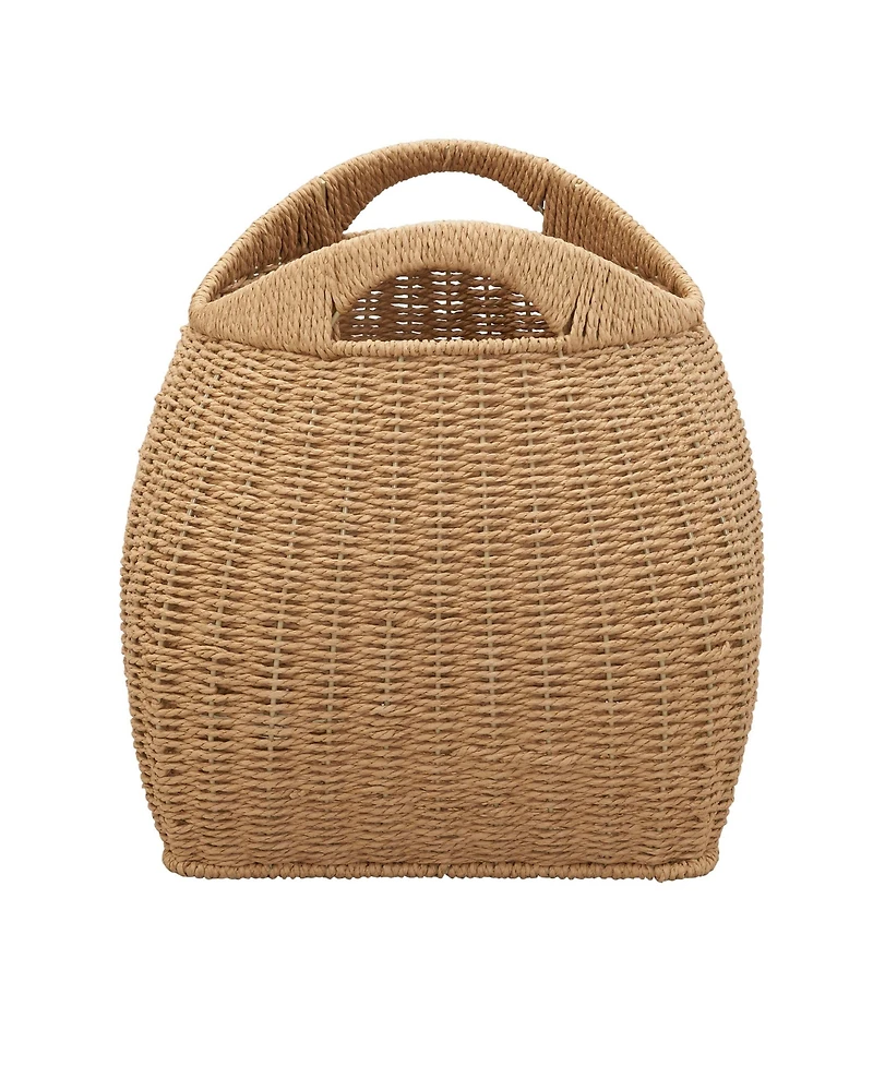 Household Essentials Paper Rope Basket with Handles, Natural
