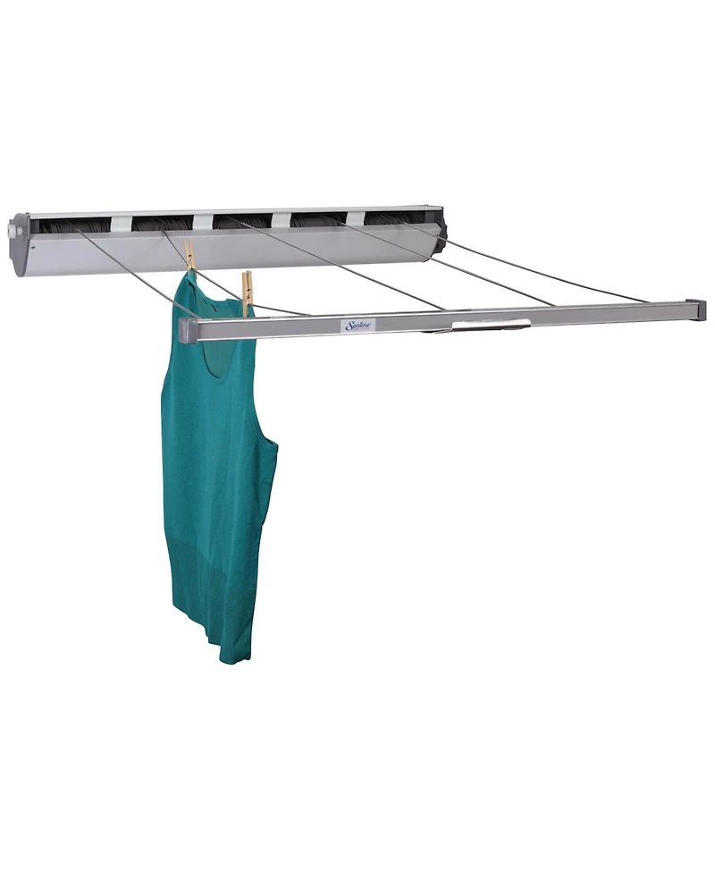 Household Essentials Retractable Clothesline 5-Line Dryer, White