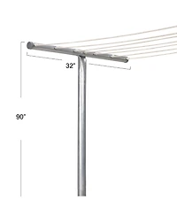 Household Essentials Galvanized Steel Onepiece Pole Clothesline T-Post