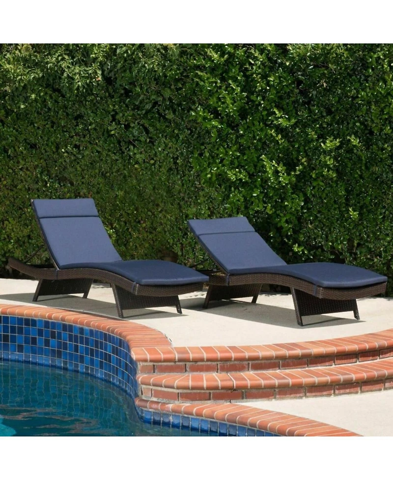 Streamdale Furniture Outdoor Chaise Lounge Cushion (2 Pcs)
