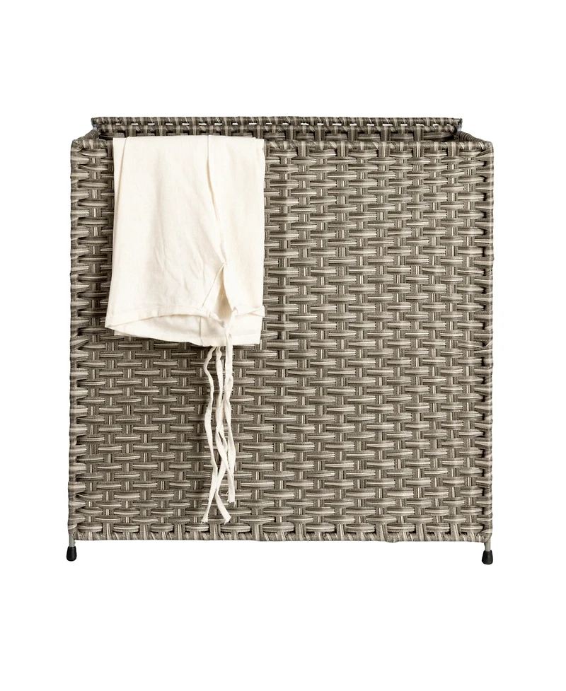 Household Essentials Handwoven Laundry Hamper, Gray