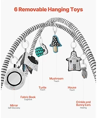 Slickblue Baby Activity Gym Mat with 6 Hanging Toys for Tummy Time