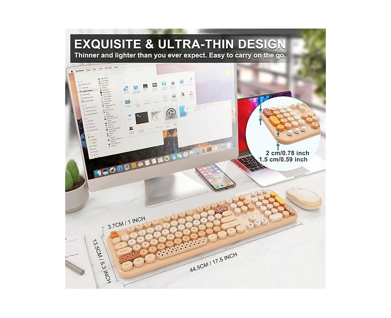 risokeys 2.4G Wireless Keyboard and Mouse Combo