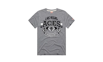 Homage Men's and Women's Gray Las Vegas Aces 2025 Wnba Finals Champions Statement Tri-Blend T-Shirt
