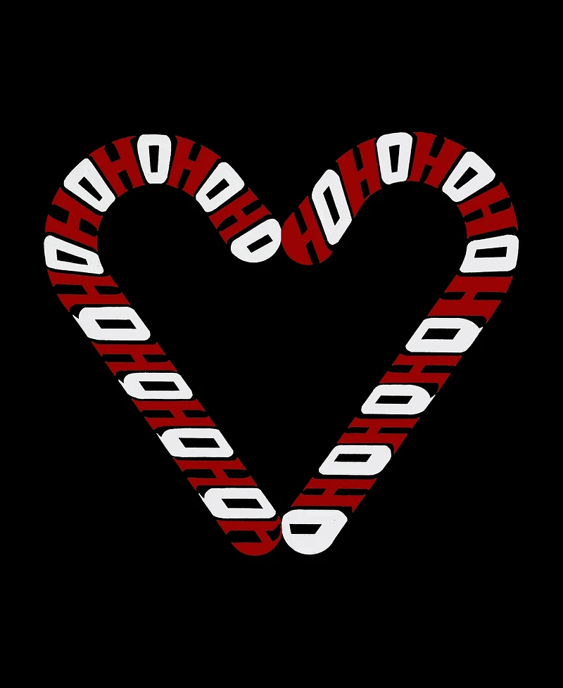 La Pop Art Women's Candy Canes Word Long Sleeve T-Shirt