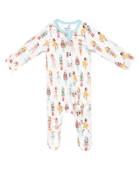 Copper Pearl Baby Girls' Juliet Printed Zip-Up Footed Pajamas