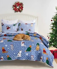 Greenland Home Fashions Winter Whiskers Holiday 2-Pc. Quilt Set, Twin