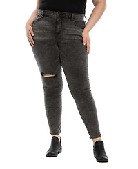 Slink Jeans Women's Black denim High Rise Ankle Skinny 31" inseam - Maliah