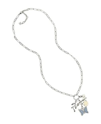 Patricia Nash Blue Butterfly Collection Long Multi-Charm Necklace