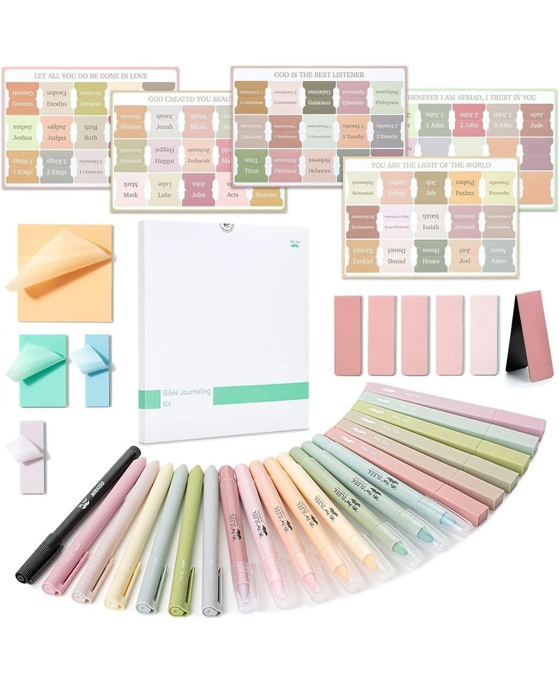 Mr. Pen Bible Journaling Kit, Bible Highlighter and Pen No Bleed,