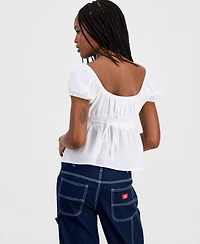 Madden Girl Juniors' Cotton Babydoll Top