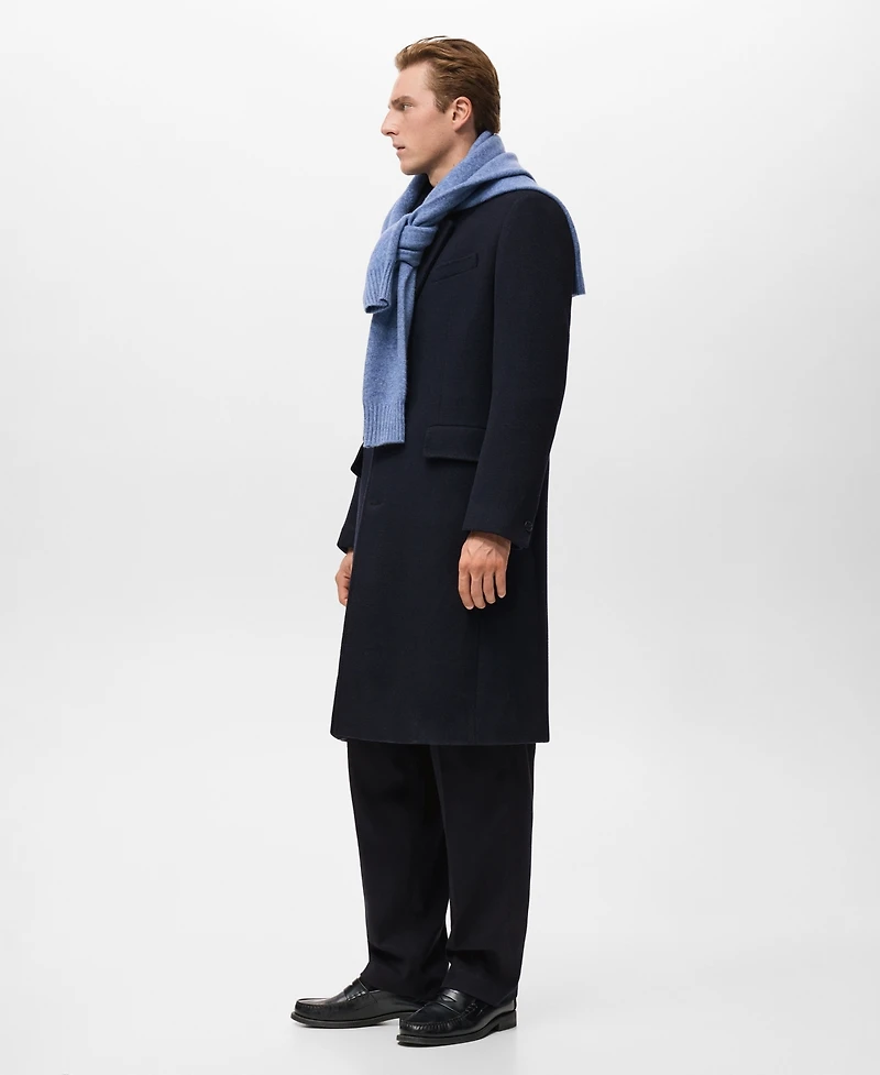 Mango Men's Wool Overcoat