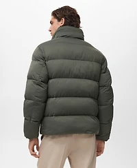 Mango Men's Short Puffer Water-Repellent Anorak