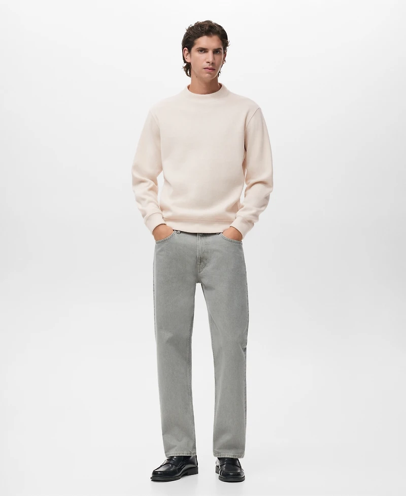 Mango Men's Regular-Fit Knitted Sweatshirt