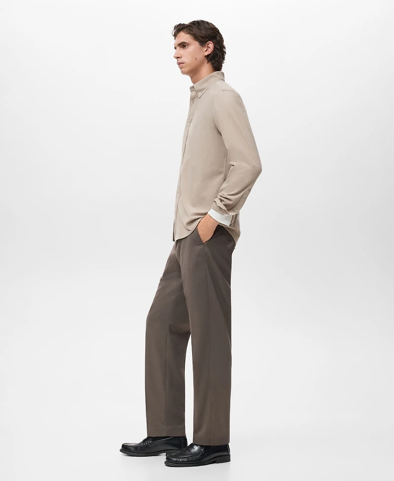 Mango Men's Classic-Fit Micro-Corduroy Shirt