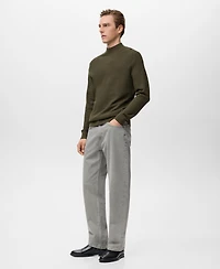Mango Men's Structured Perkins-Neck Sweater