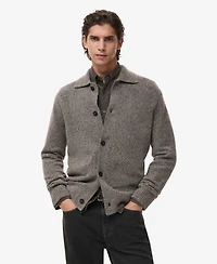 Mango Men's Knitted Wool Blend Cardigan