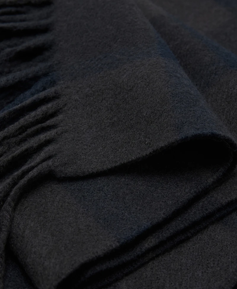 Mango Men's Check Fringed Scarf