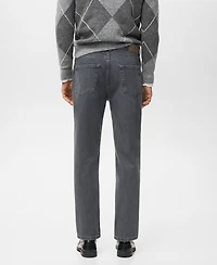 Mango Men's Regular Fit Cotton Jeans