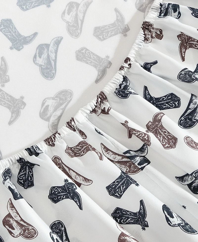 Wrangler Printed Microfiber 3-Pc. Sheet Set, Twin Xl