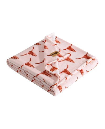 Wrangler Printed Ultra Soft Plush Fleece Throw, 50" x 70"