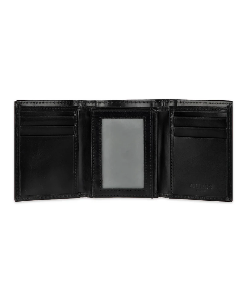 Guess Men's Extra Capacity Trifold Leather Wallet
