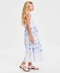 Rare Editions Girls' 7-16 Beaded Soutache Square Neck Dress