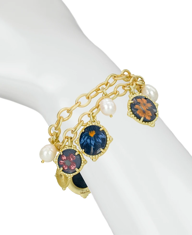 Patricia Nash Gold Plated Double Chain Bracelet