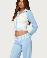 Edikted Women's Clarisse Contrast Stripey Cardigan