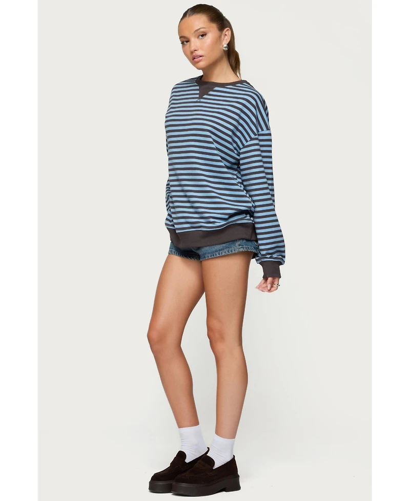 Edikted Women's Onda Striped Sweatshirt