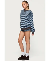 Edikted Women's Onda Striped Sweatshirt