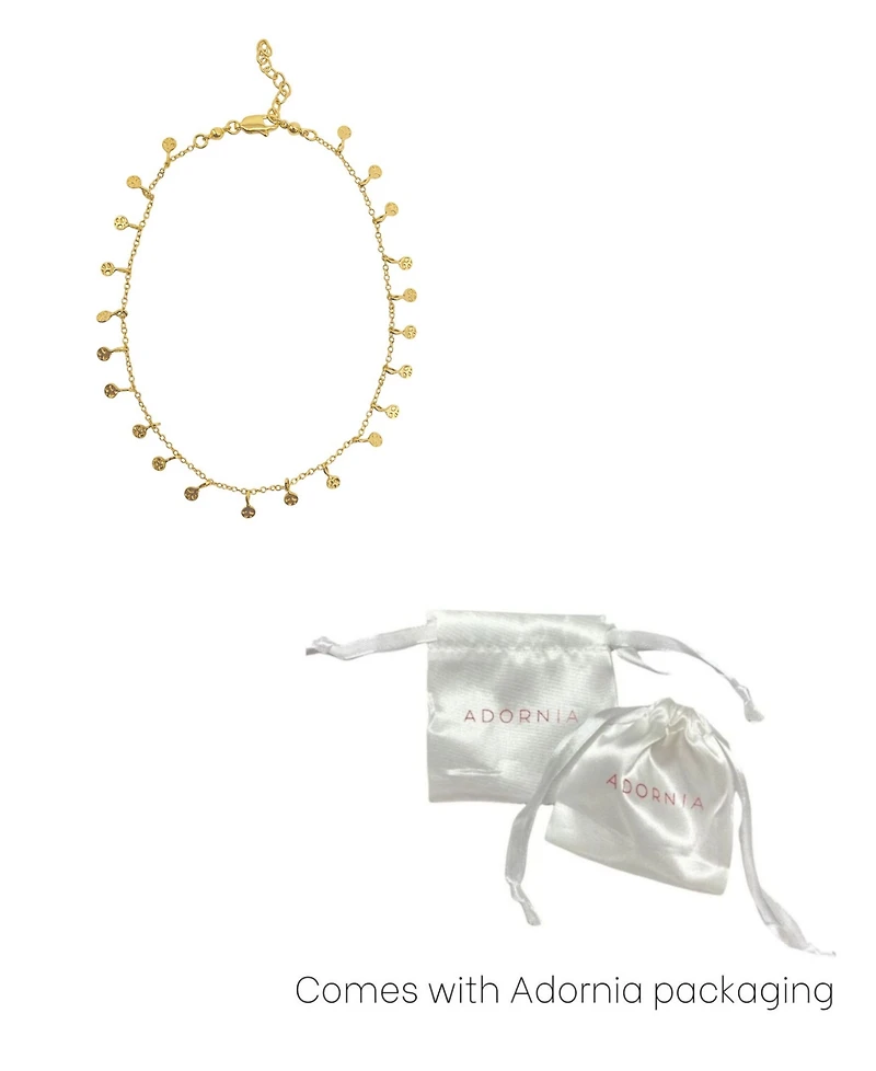 Adornia 14k Gold-Plated Confetti Charm Ankle Bracelet