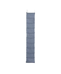 Household Essentials Hanging Narrow Cotton Blend and Plastic Closet Organizer with 10 Storage Shelves, Denim