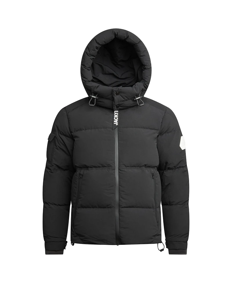 JACK1T Men's Ez Water Hooded Puffer Racer Jacket