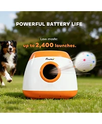 PawHut Automatic Dog Ball Launcher, Dog Ball Thrower, 26-79 Ft Disce