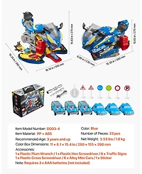Mecale Motorcycle Engine Toy, 25 Pcs Mechanic Toy with Lights & Sounds, Removable Parts, Simulated Riding, Workshop Toy