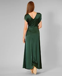 julia jordan Women's Boat Neck Gown