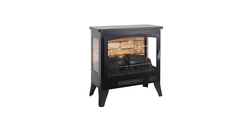 Flynama 21 inchThree-sided Freestanding Electric Fireplace Stove heater with 3D Flame effect with remote control