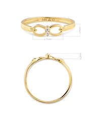 Devata Infinity Ring in 14K Gold, Size 9, approx. 1.7 grams.
