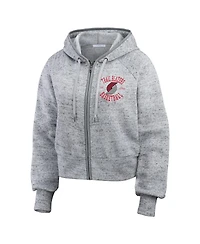 Wear by Erin Andrews Women's Heather Gray Portland Trail Blazers Speckled Radiator Full-Zip Hoodie