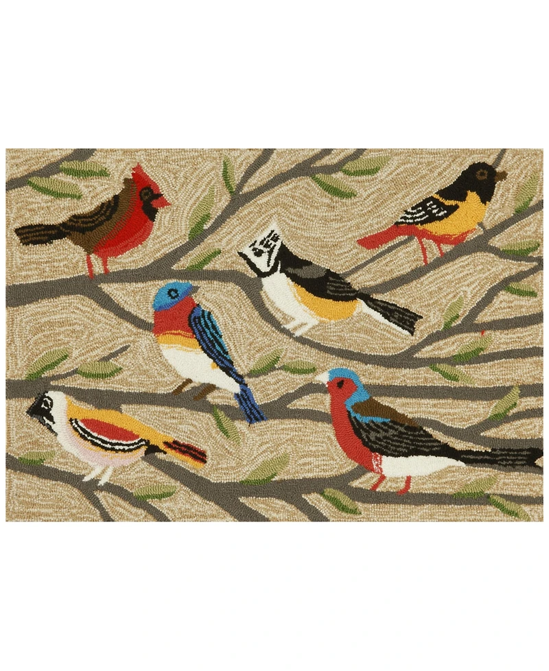 Liora Manne Front Porch Indoor/Outdoor Birds Multi 2' x 3' Area Rug