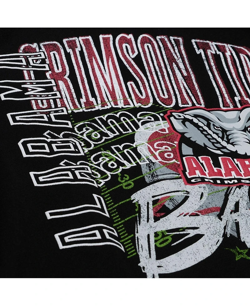 Mitchell & Ness Men's Black Alabama Crimson Tide Half Time Fleece Crewneck Sweatshirt