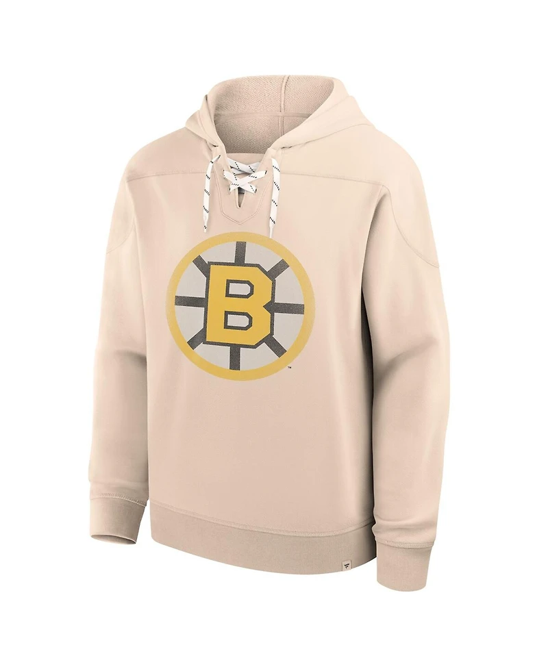 Fanatics Men's Cream Boston Bruins Vintage Hoodie