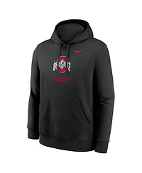 Nike Men's Black Ohio State Buckeyes Basketball Two-Hit Club Fleece Pullover Hoodie