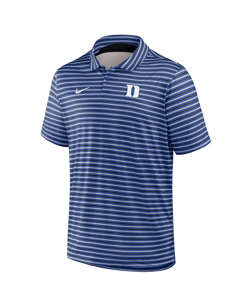 Nike Men's Royal Duke Blue Devils 2025 Coaches Premium Tour Stripe Dri-fit Polo Shirt