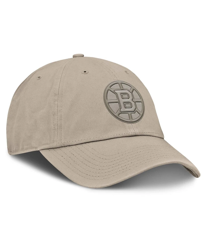 Fanatics Men's Tan Boston Bruins Authentic Pro Road Adjustable Hat