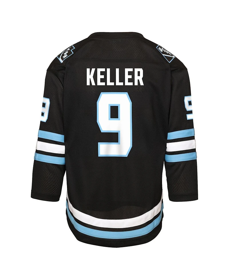 Outerstuff Big Boys and Girls Clayton Keller Black Utah Mammoth Home Replica Player Jersey